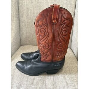 Vintage Acme Western Boots Style 7779 Brown/Black Sz 11D